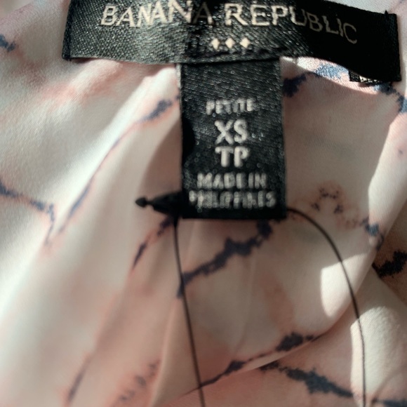 Banana Republic  Tie Shoulder Midi Flounce Hem with Shirring Women's Dress XSP - Picture 11 of 11